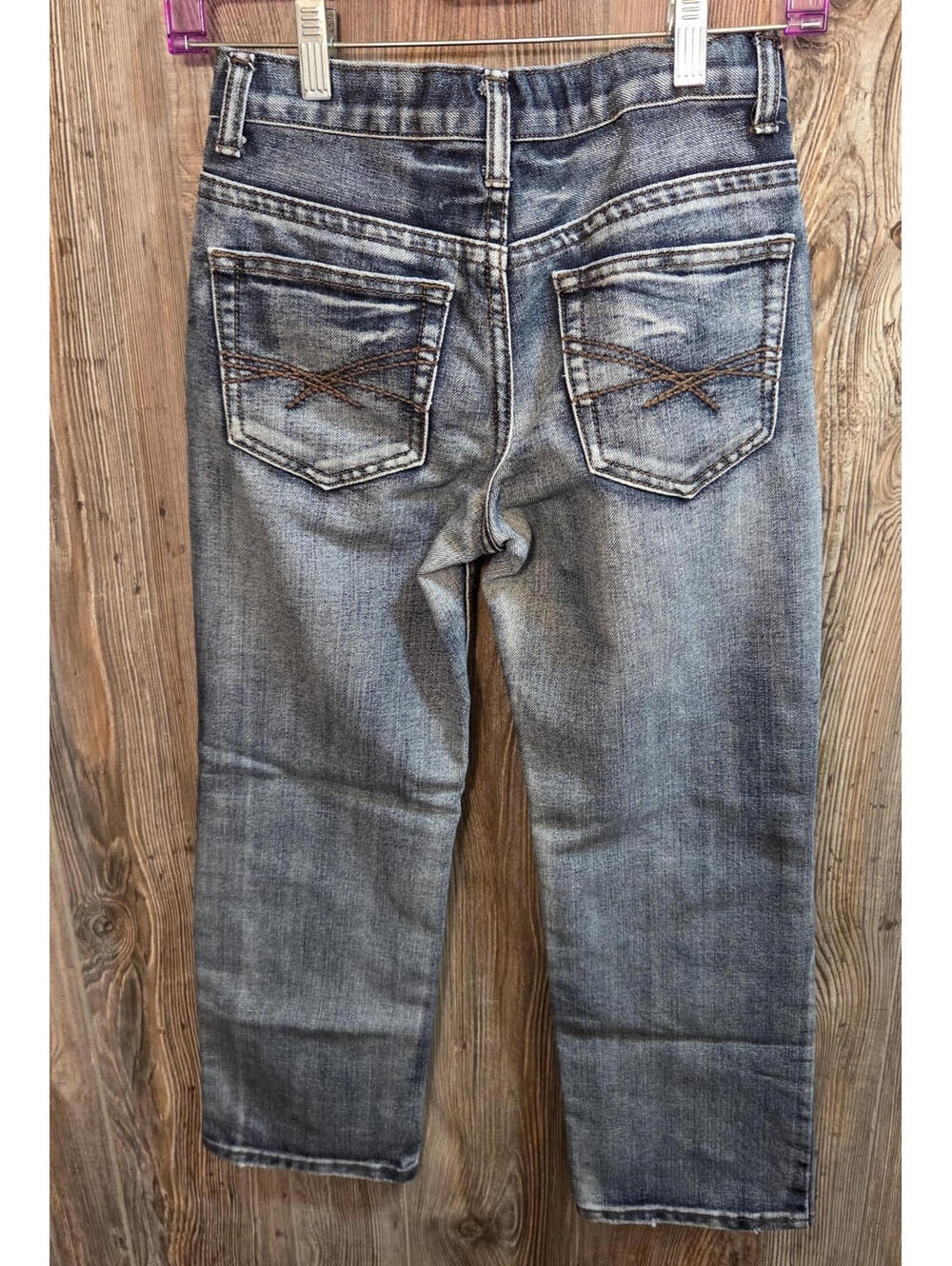 Bailey's PT Denim Blue Jeans Boys Youth Size 10 (24x25) Loose Fit Straight Leg